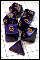 Dice : Dice - Dice Sets - Purple Swirl and Gold Numerals - Temu Feb 2024